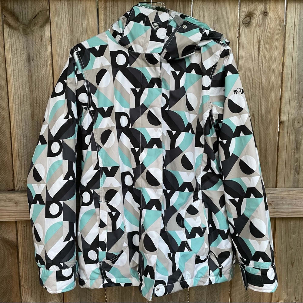Roxy Black and Teal Ski Jacket
